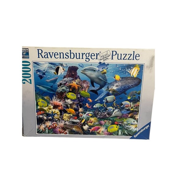 Ravensburger 2000 Piece Jigsaw Puzzle "Underwater" Colorful Fish Seascape - Picture 15 of 15